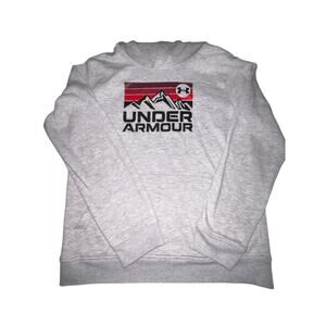 Youth Under Armour Hoodie Gray Fleece Lined Pullover Sweatshirt Youth XL YXL